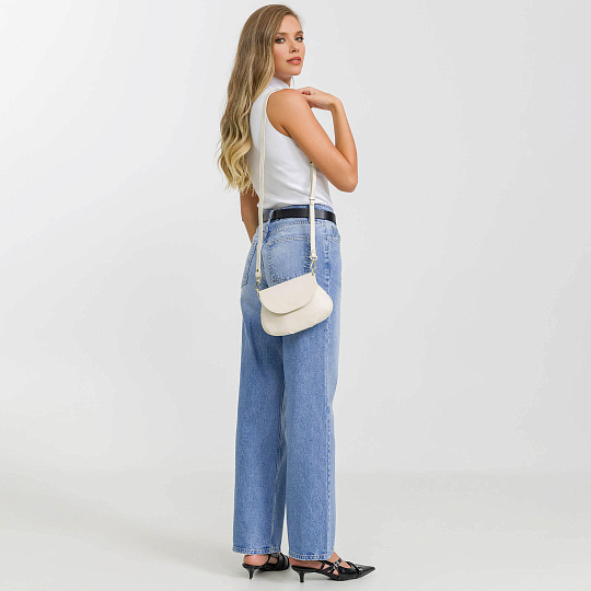 Женская сумка Dr. Koffer из натуральной кожи белая