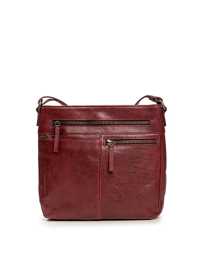 Сумка через плечо Dr.Koffer из натуральной кожи бордовая