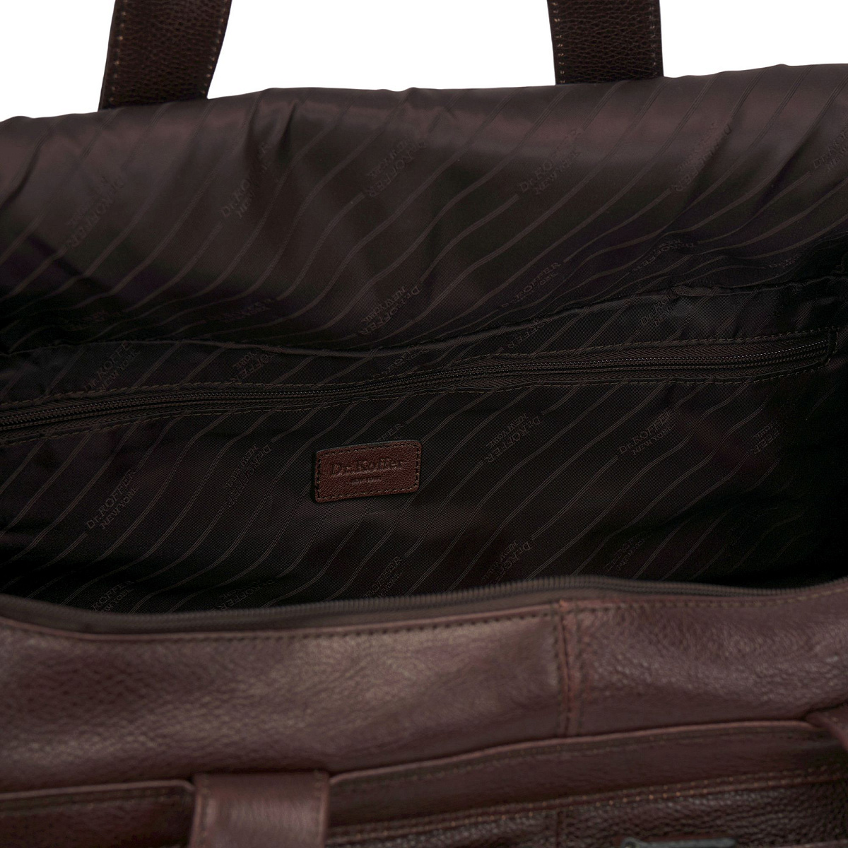 Темно-коричневая сумка с потайными и быстродоступными карманами Dr.Koffer B246370-02-09