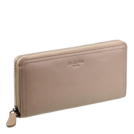 Портмоне Dr.Koffer из натуральной кожи бежевое