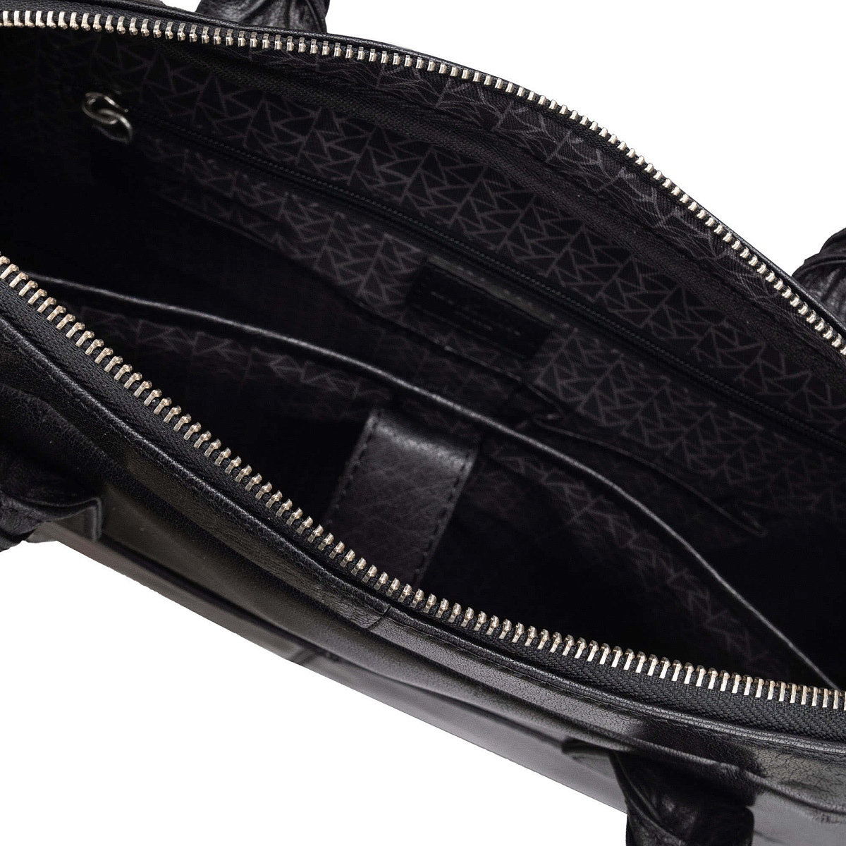 Деловая сумка Dr. Koffer из натуральной кожи черная