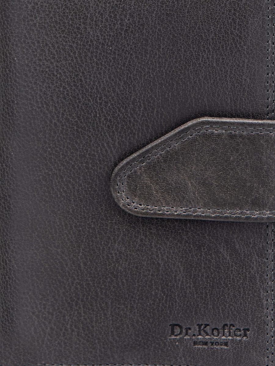 Портмоне Dr.Koffer из натуральной кожи серое