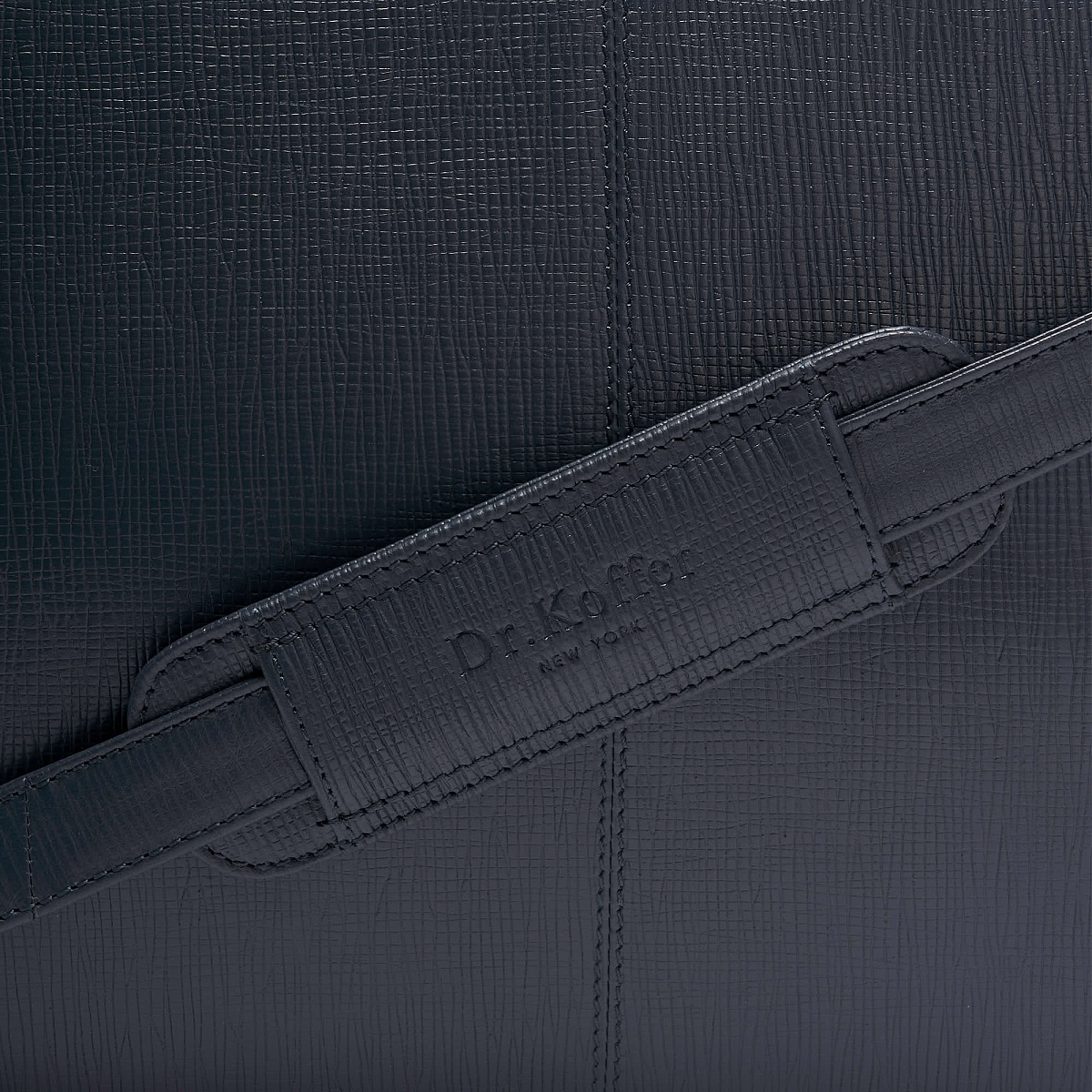 Портфель Dr.Koffer из натуральной кожи синий