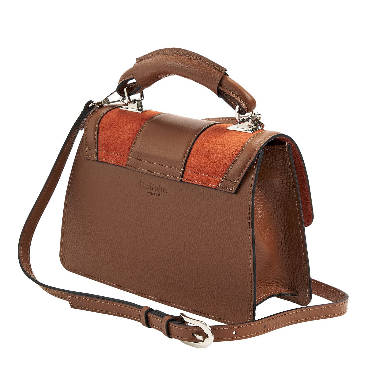 Женская сумка Dr. Koffer из натуральной кожи коричневая