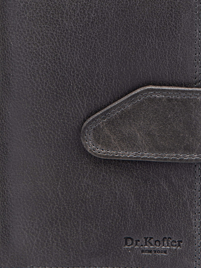Портмоне Dr.Koffer из натуральной кожи серое