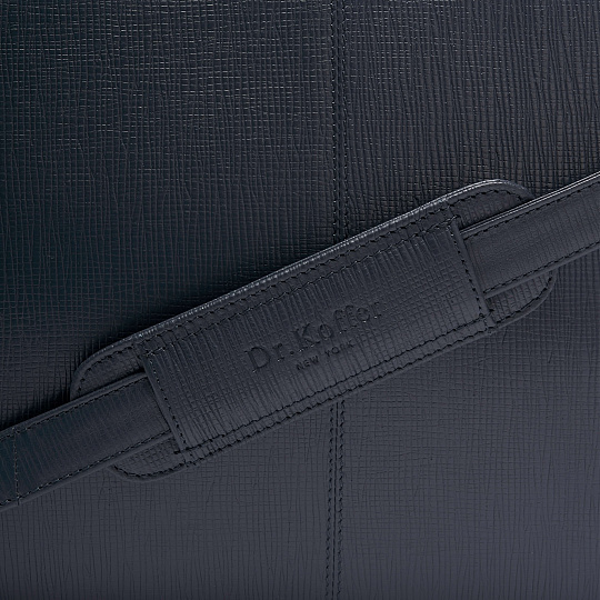 Портфель Dr.Koffer из натуральной кожи синий