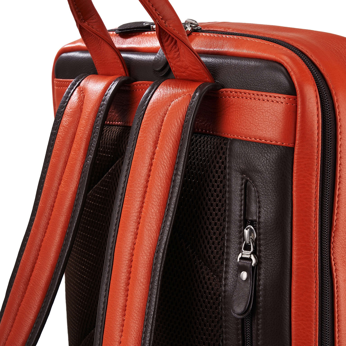 Рюкзак Dr.Koffer из натуральной кожи оранжевый