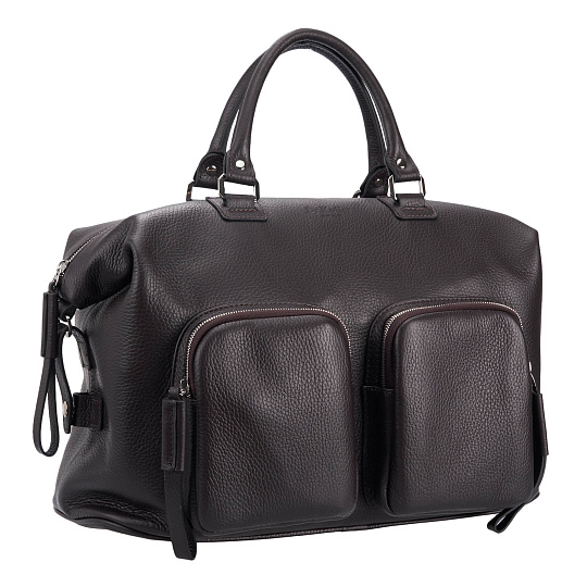 Сумка дорожная Dr.Koffer из натуральной кожи коричневая