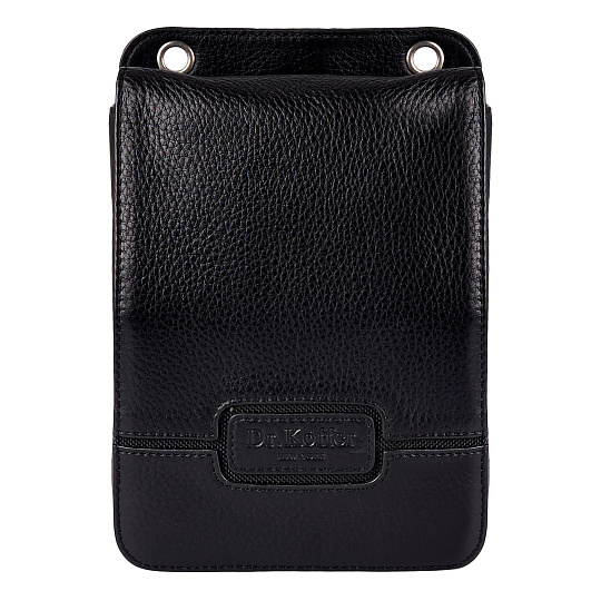 Сумка через плечо Dr.Koffer из натуральной кожи черная