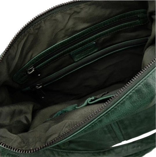 Сумка через плечо Dr.Koffer из натуральной кожи зеленая