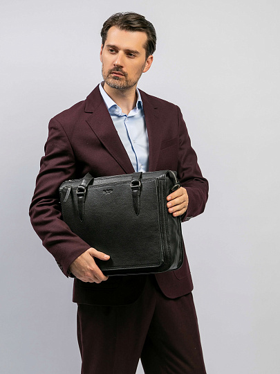 Женская сумка Dr.Koffer из натуральной кожи черная