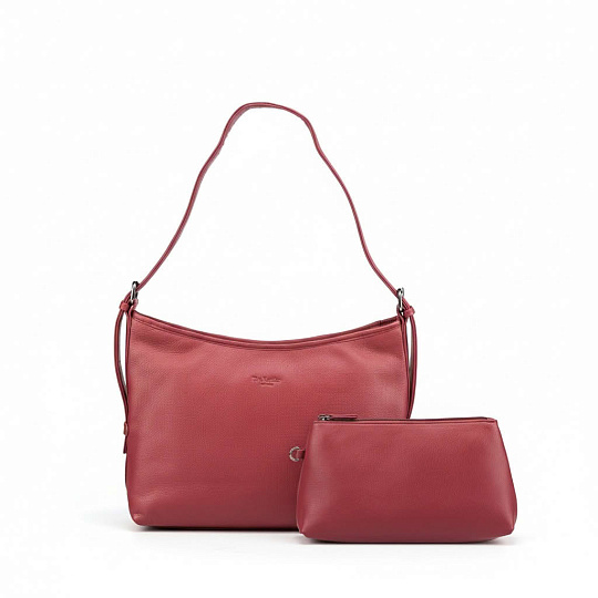 Женская сумка Dr.Koffer из натуральной кожи бордовая