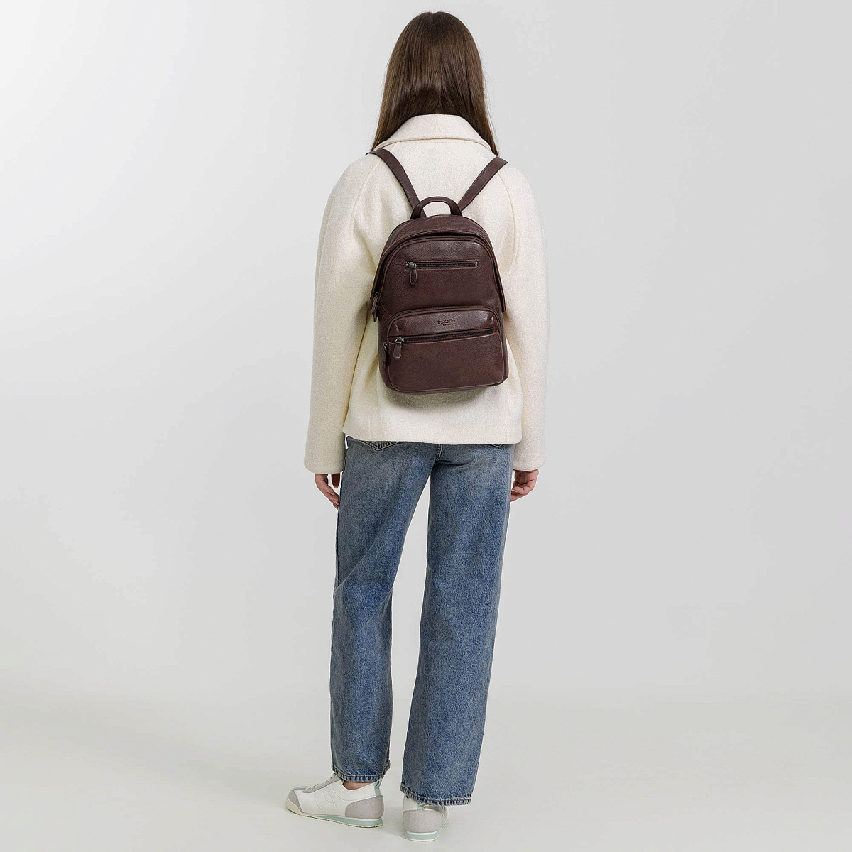 Рюкзак Dr.Koffer из натуральной кожи темно-коричневый