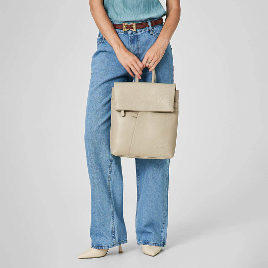 Рюкзак Dr.Koffer из натуральной кожи белый