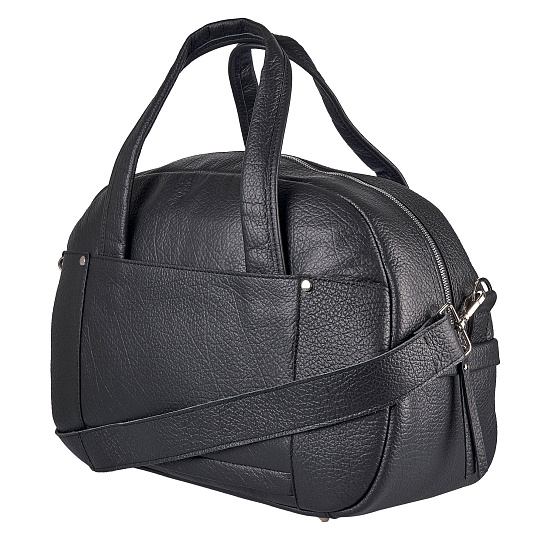 Сумка дорожная Dr.Koffer из натуральной кожи черная