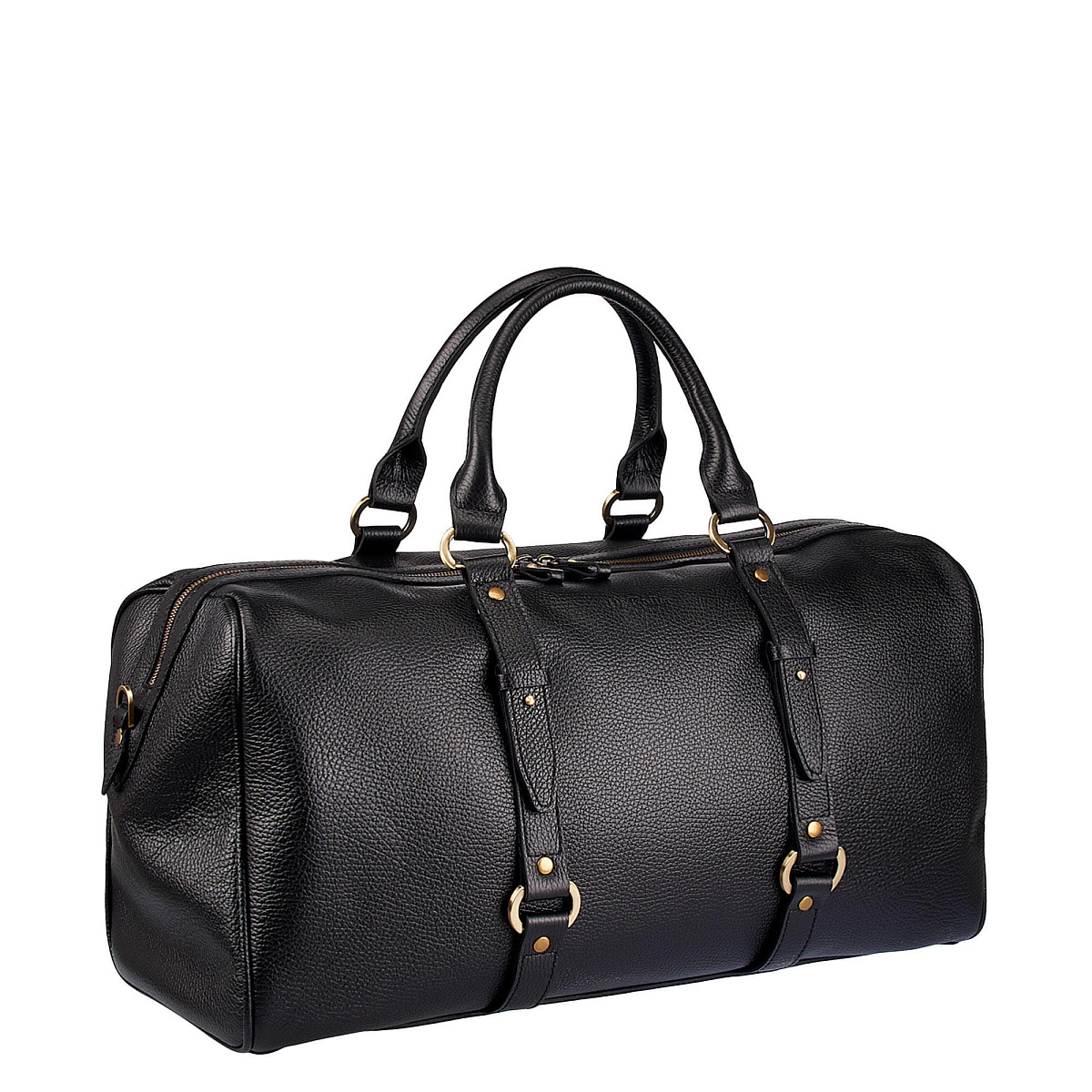 Дорожная сумка Dr.Koffer из натуральной кожи черная