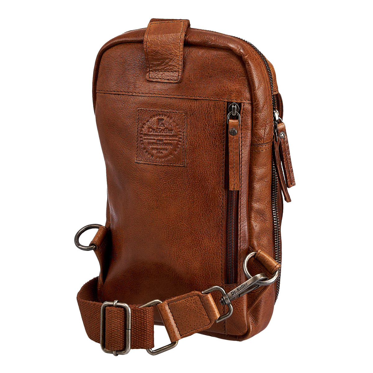Рюкзак Dr.Koffer из натуральной кожи светло-коричневый