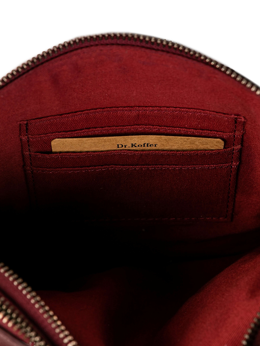 Женская сумка Dr.Koffer из натуральной кожи бордовая