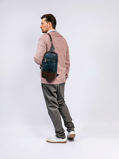 Рюкзак Dr. Koffer из натуральной кожи синий