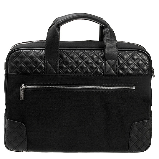 Деловая сумка Dr.Koffer из нейлона и натуральной кожи