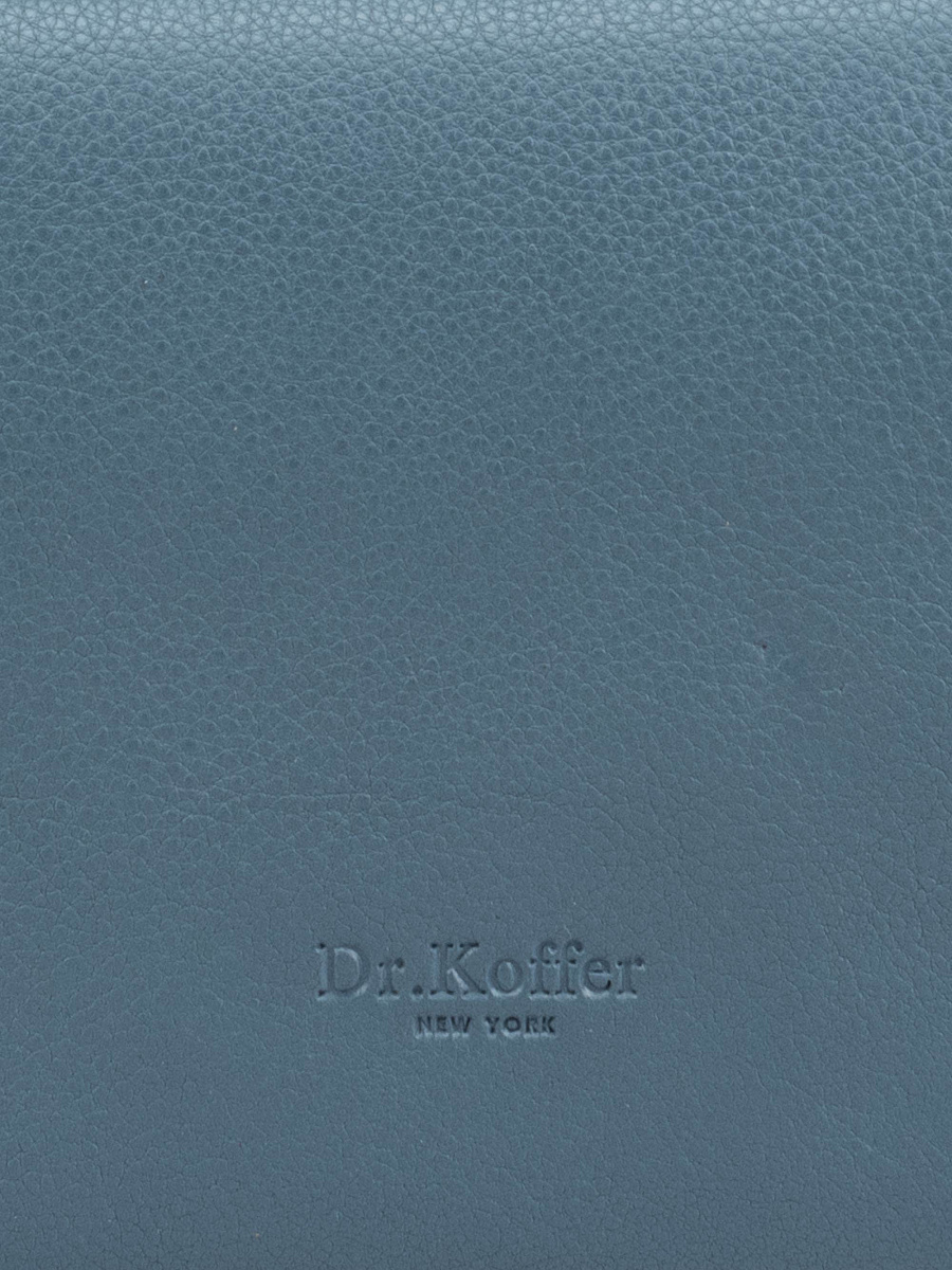 Сумка через плечо Dr.Koffer из натуральной кожи голубая