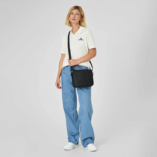 Женская сумка Dr.Koffer из натуральной кожи чёрная