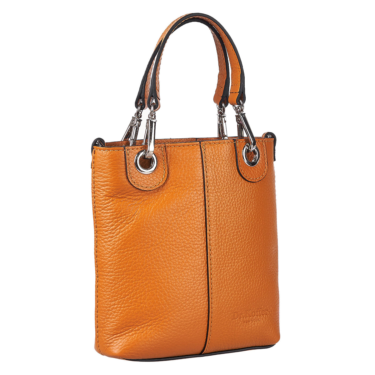 Женская сумка Dr. Koffer из натуральной кожи оранжевая