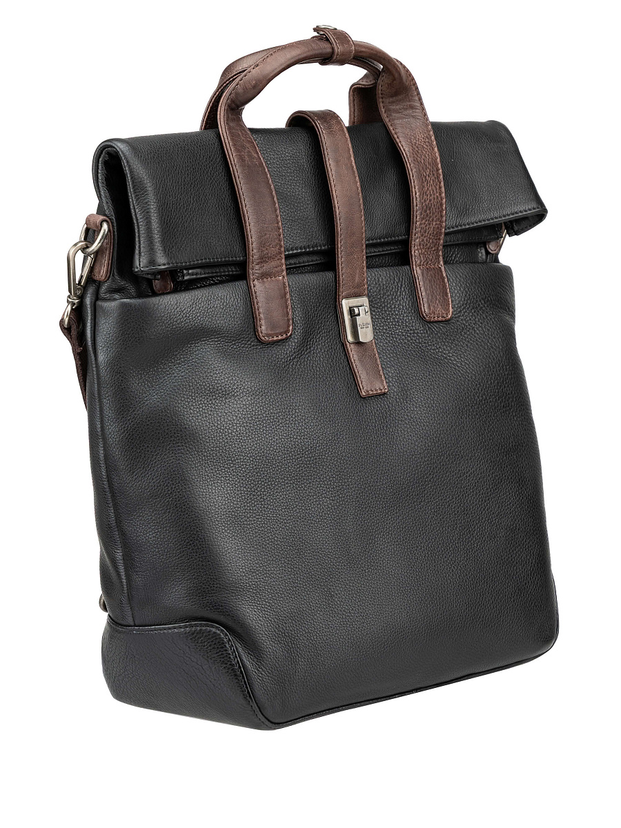 Рюкзак Dr. Koffer из натуральной кожи черный