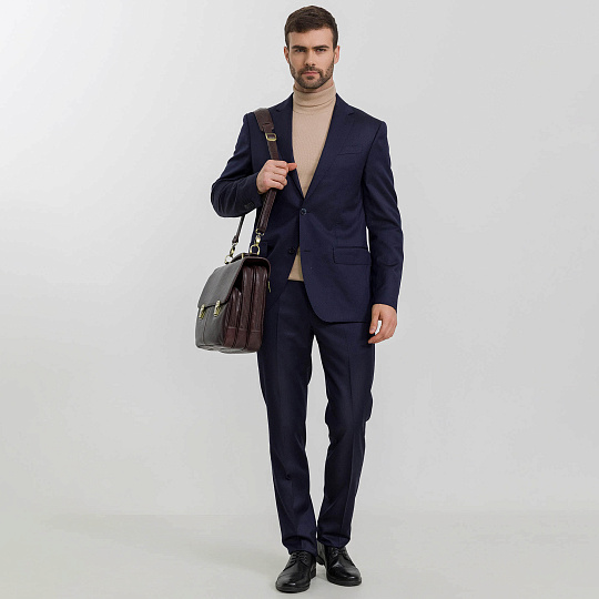 Портфель Dr.Koffer из натуральной кожи темно-коричневый