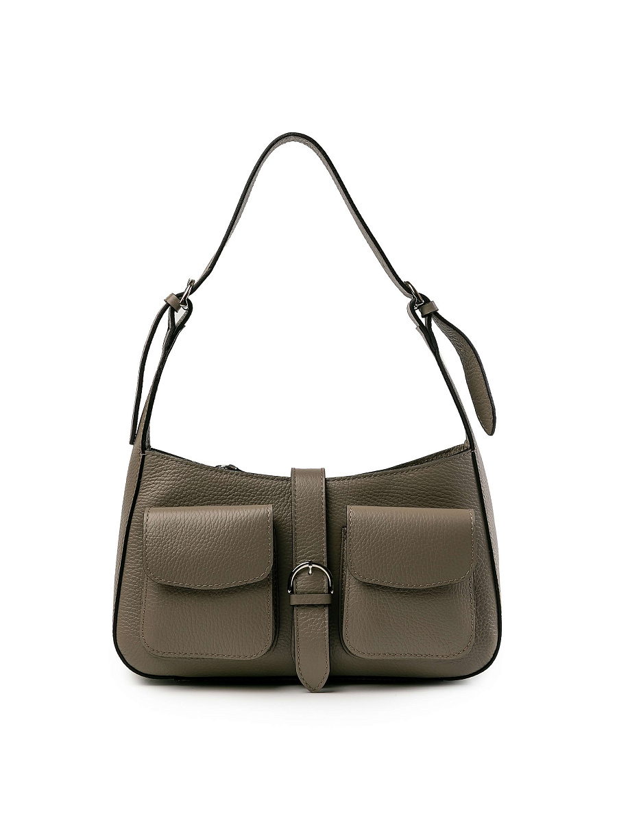 Женская сумка Dr.Koffer из натуральной кожи серая