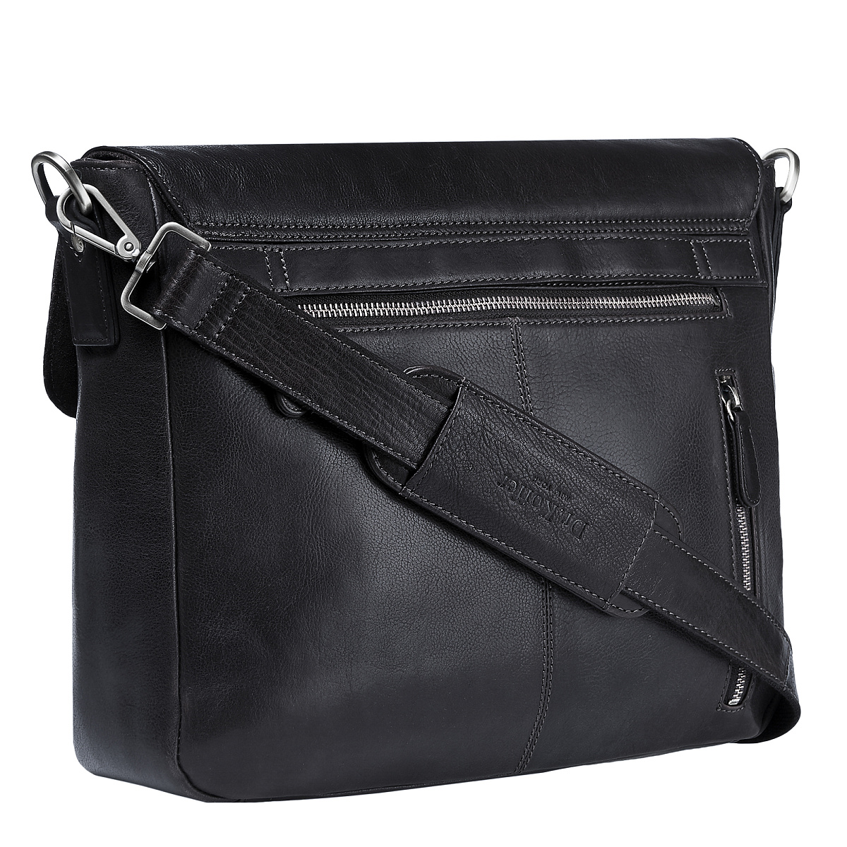 Деловая сумка Dr.Koffer из натуральной кожи черная