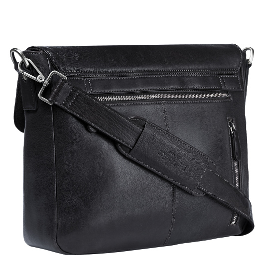 Деловая сумка Dr.Koffer из натуральной кожи черная