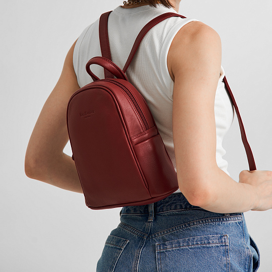 Рюкзак Dr.Koffer из натуральной кожи бордовый