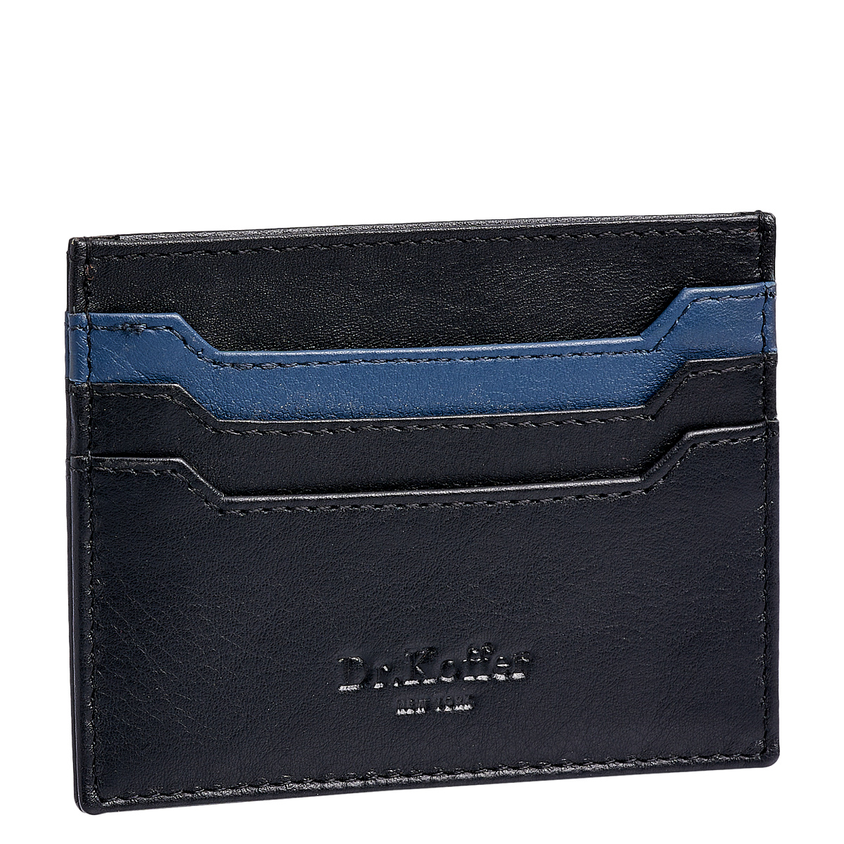 Кредитница Dr.Koffer из натуральной кожи черная