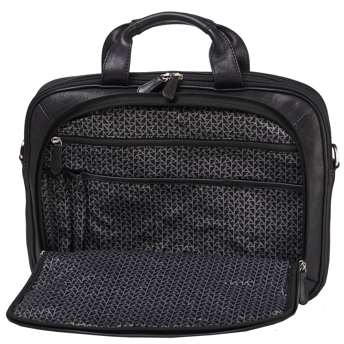 Деловая сумка Dr.Koffer из натуральной кожи черная