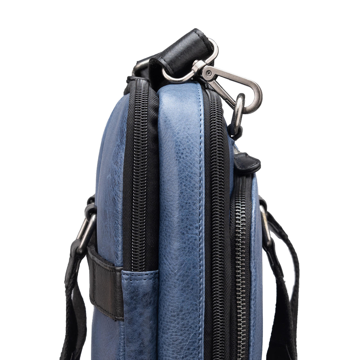 Деловая сумка Dr.Koffer из натуральной кожи синяя