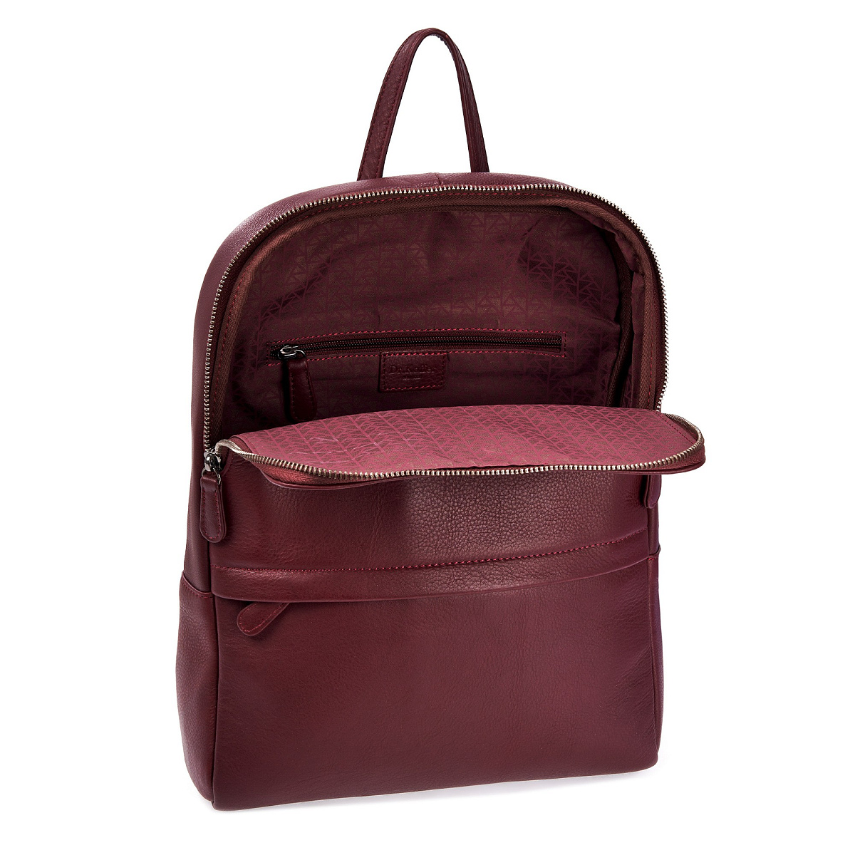 Рюкзак Dr.Koffer из натуральной кожи бордовый