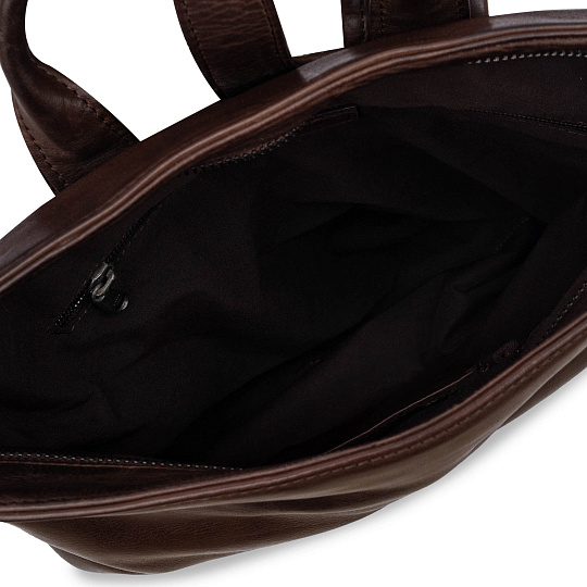 Рюкзак Dr.Koffer из натуральной кожи темно-коричневый