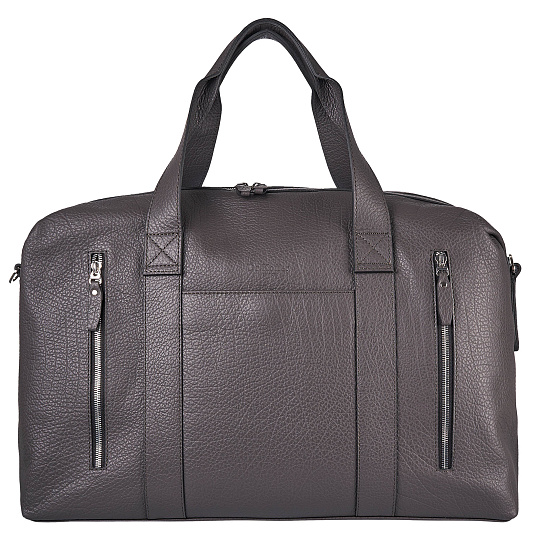 Сумка дорожная Dr.Koffer из натуральной кожи серая