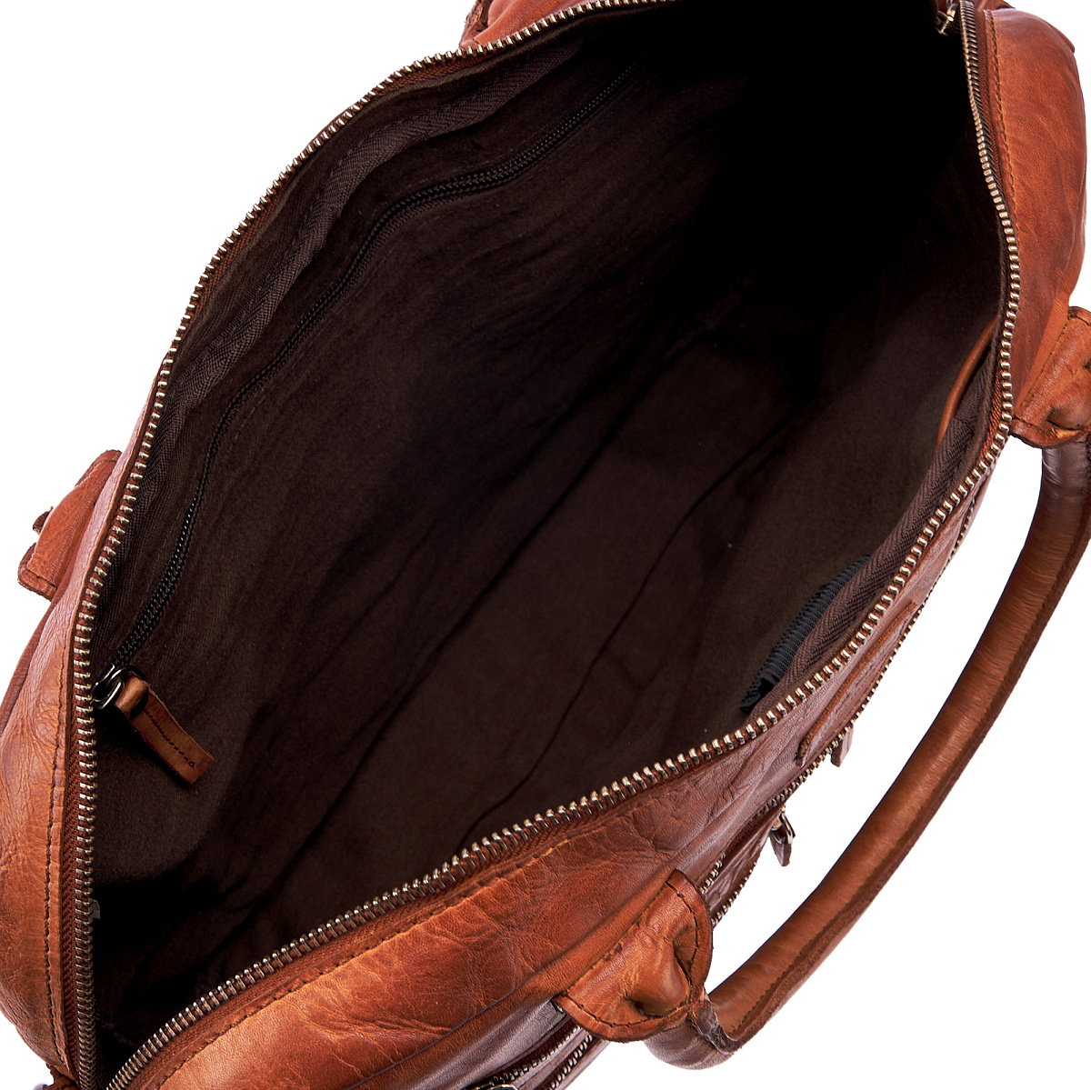 Деловая сумка Dr.Koffer из натуральной кожи коричневая