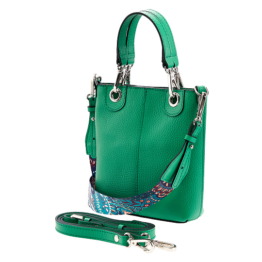 Женская сумка Dr. Koffer из натуральной кожи зеленая