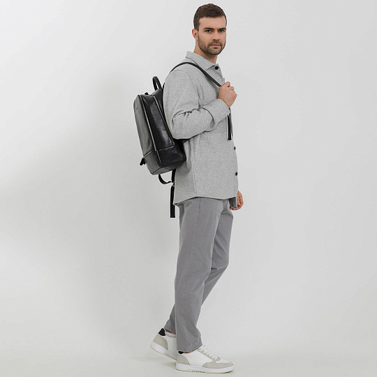 Рюкзак Dr.Koffer из натуральной кожи черный