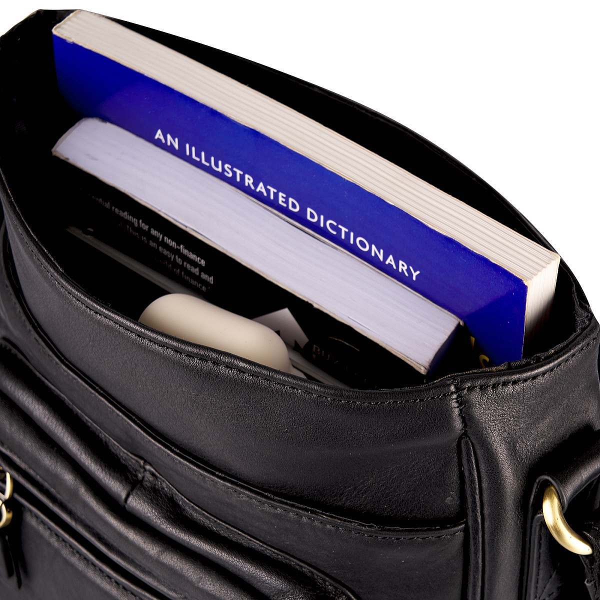 Сумка через плечо Dr.Koffer из натуральной кожи черная