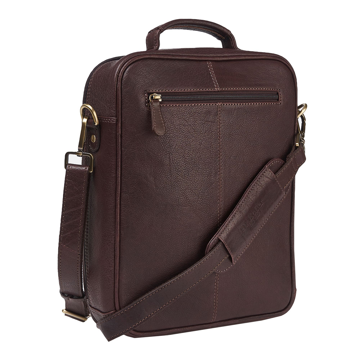 Сумка через плечо Dr.Koffer из натуральной кожи коричневая