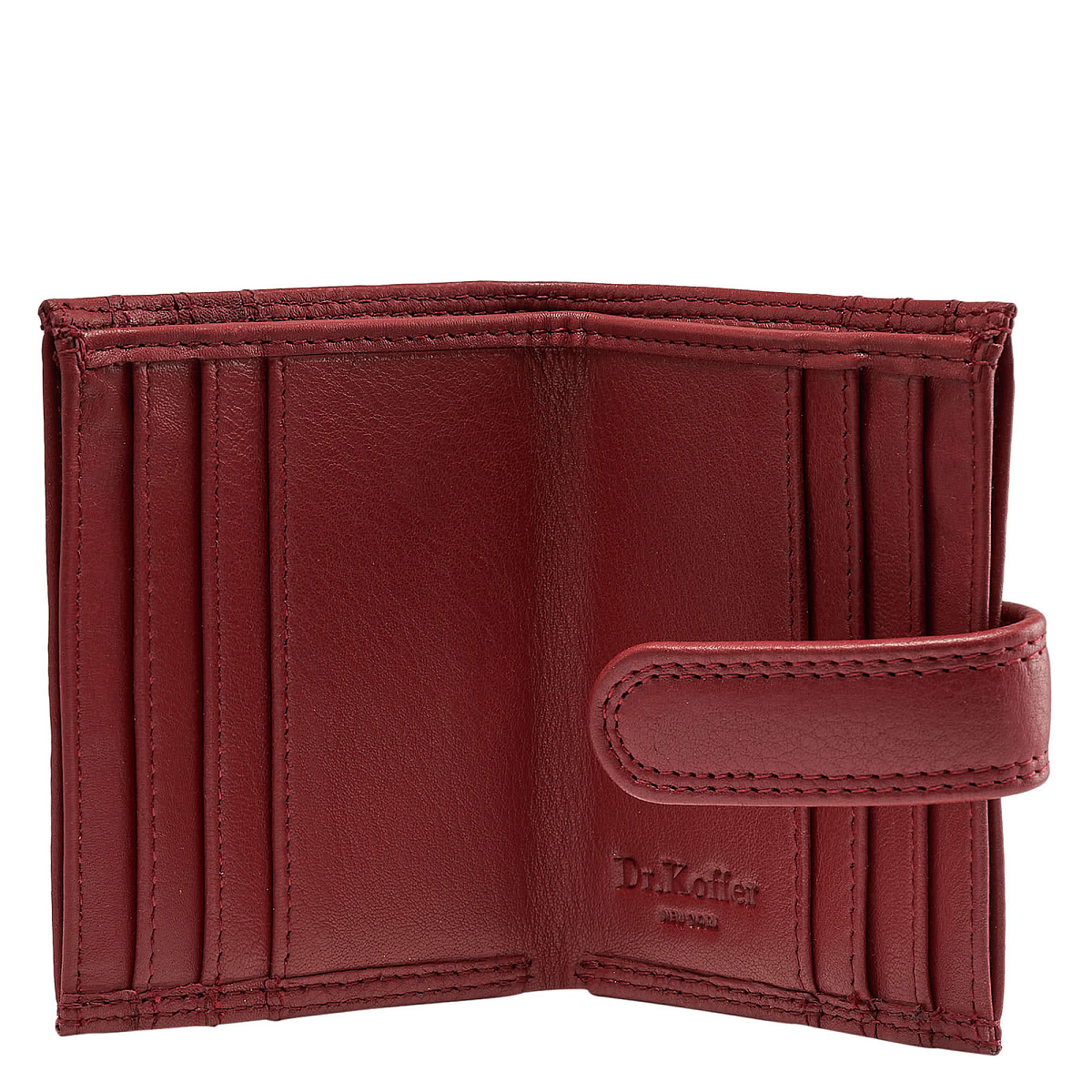 Кредитница Dr.Koffer из натуральной кожи бордовая