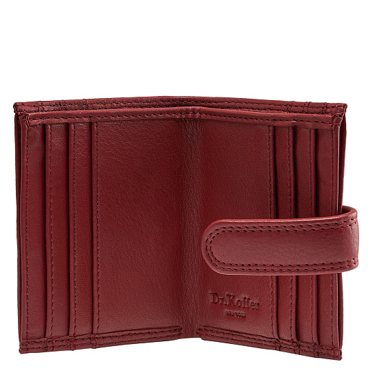 Кредитница Dr.Koffer из натуральной кожи бордовая