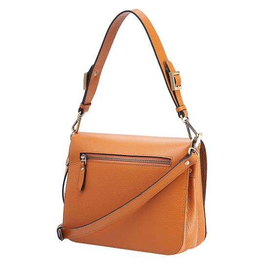 Женская сумка Dr. Koffer из натуральной кожи оранжевая