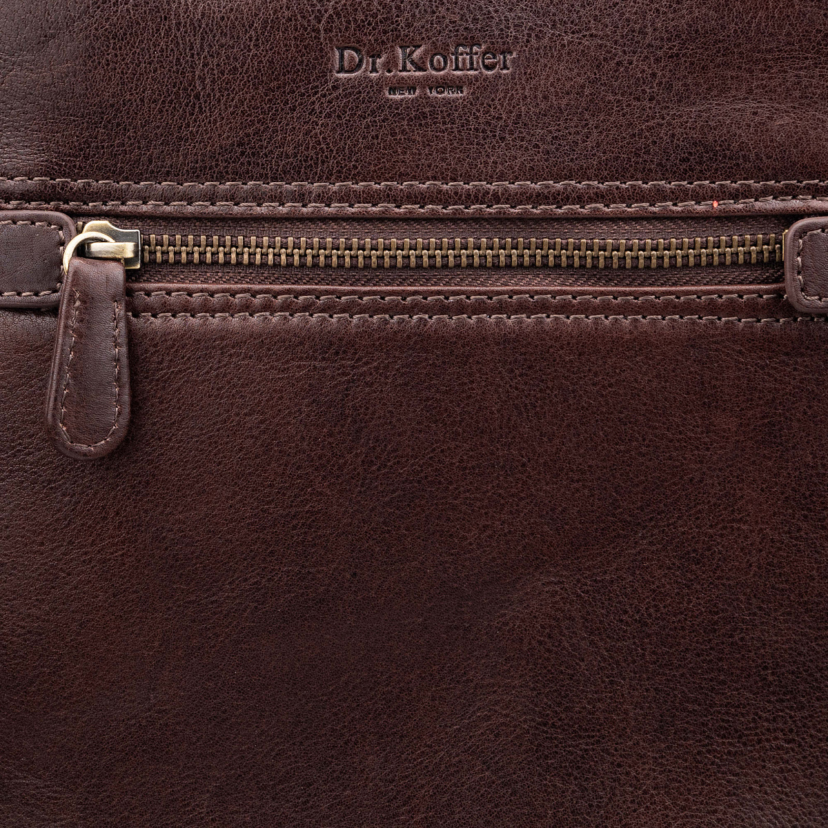 Сумка через плечо Dr.Koffer из натуральной кожи коричневая
