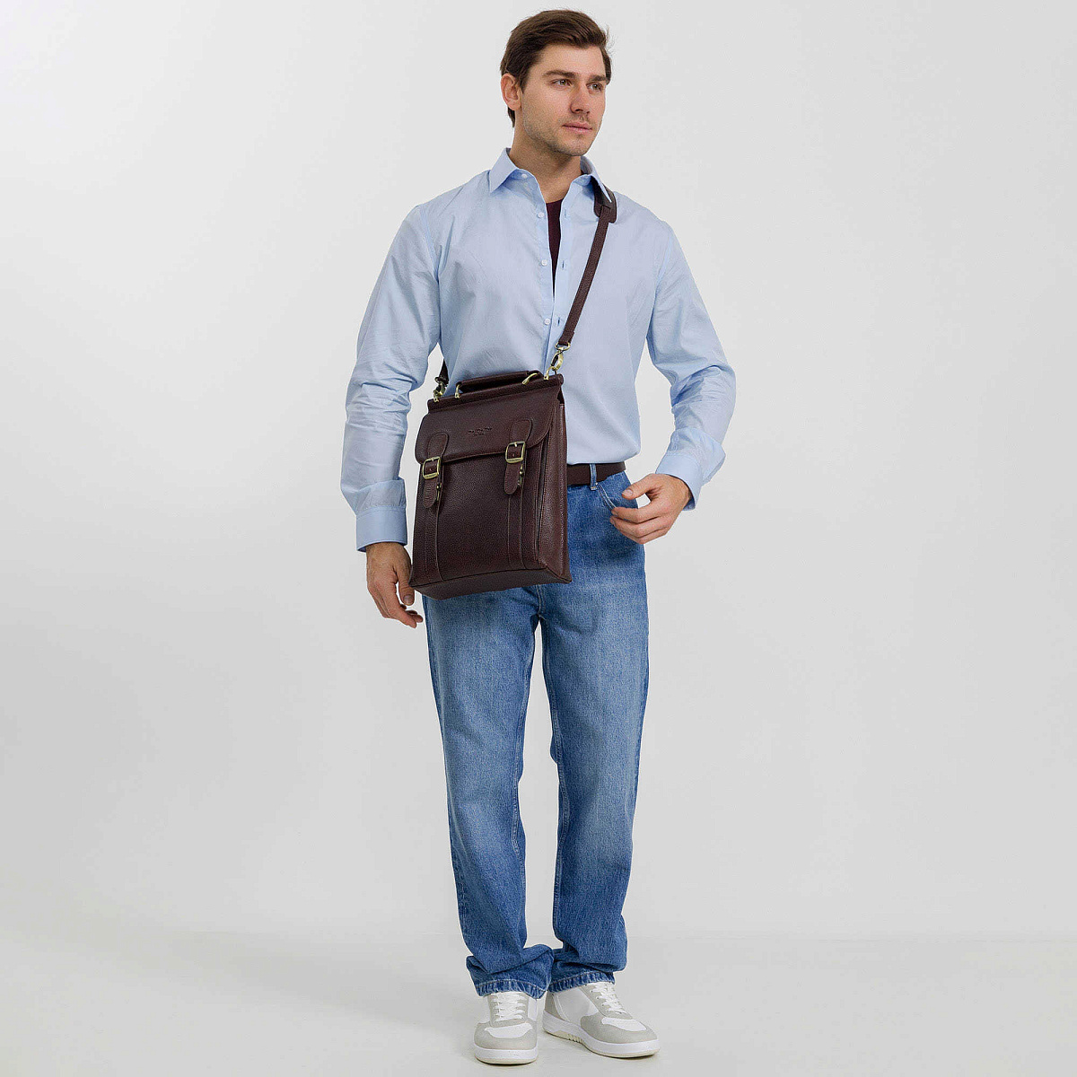 Сумка планшет Dr.Koffer из натуральной кожи коричневый