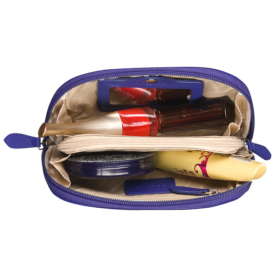 Косметичка Dr.Koffer из натуральной кожи синяя